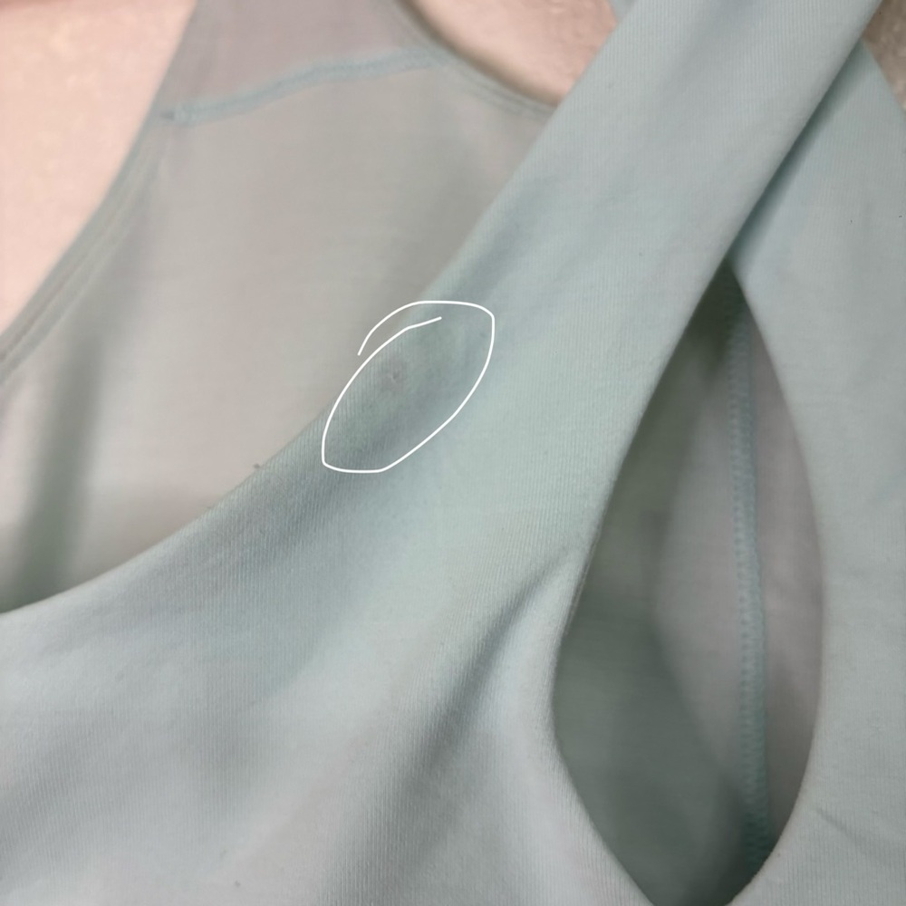 Lululemon Time To Sweat Bra Aquamarine Mint Blue Racerback Sports Bra Size 8 - Picture 9 of 12